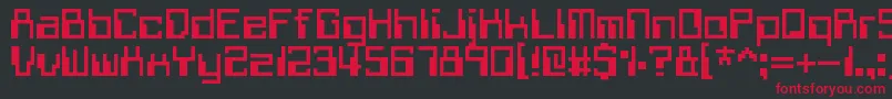 WithheldData Font – Red Fonts on Black Background