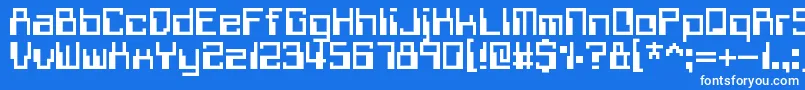 WithheldData Font – White Fonts on Blue Background