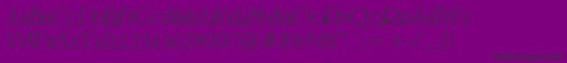 fuente ARomanuscpsItalic – Fuentes Negras Sobre Fondo Morado