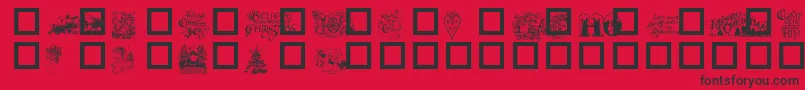 Шрифт Christmas ffy – чёрные шрифты на красном фоне