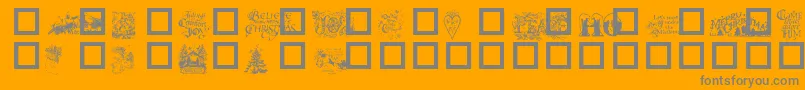 Шрифт Christmas ffy – серые шрифты на оранжевом фоне