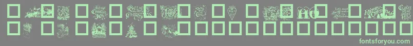 fuente Christmas ffy – Fuentes Verdes Sobre Fondo Gris