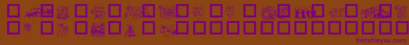 Więcej informacji o czcionce Christmas ffy Czcionka Christmas ffy – fioletowe czcionki na brązowym tle