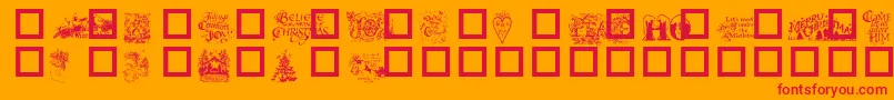 Christmas ffy Font – Red Fonts on Orange Background