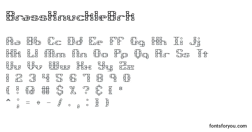 Schriftart BrassKnuckleBrk – Alphabet, Zahlen, spezielle Symbole