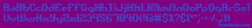 BrassKnuckleBrk Font – Blue Fonts on Purple Background