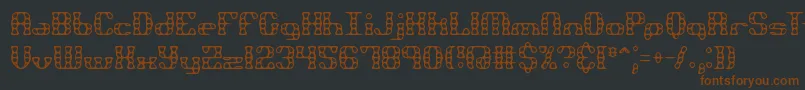 BrassKnuckleBrk Font – Brown Fonts on Black Background