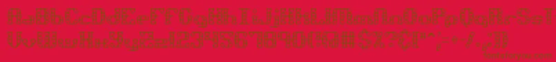 BrassKnuckleBrk Font – Brown Fonts on Red Background