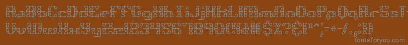 BrassKnuckleBrk Font – Gray Fonts on Brown Background