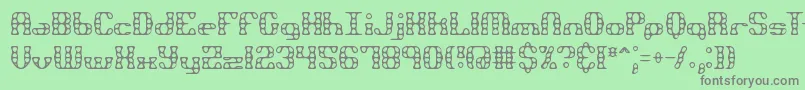 BrassKnuckleBrk Font – Gray Fonts on Green Background