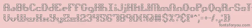 BrassKnuckleBrk Font – Gray Fonts on Pink Background