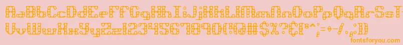 BrassKnuckleBrk Font – Orange Fonts on Pink Background