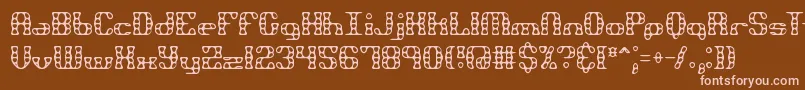 BrassKnuckleBrk Font – Pink Fonts on Brown Background