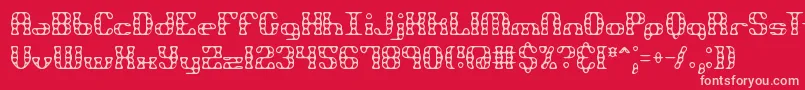 BrassKnuckleBrk Font – Pink Fonts on Red Background