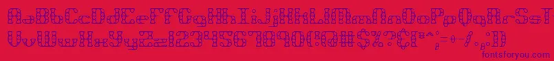 BrassKnuckleBrk Font – Purple Fonts on Red Background