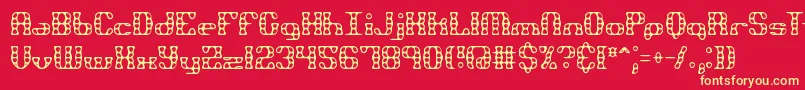 BrassKnuckleBrk Font – Yellow Fonts on Red Background