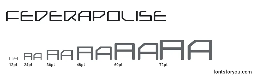 Federapolise Font Sizes