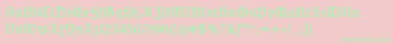 Ofenbacherschwabcat Font – Green Fonts on Pink Background