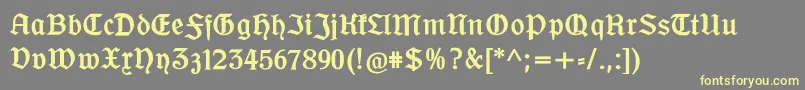 Ofenbacherschwabcat Font – Yellow Fonts on Gray Background
