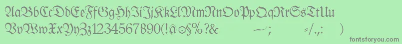 Klausbfraktur Font – Gray Fonts on Green Background