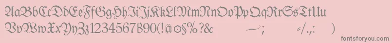 Klausbfraktur Font – Gray Fonts on Pink Background