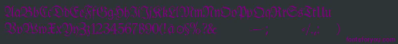 Klausbfraktur Font – Purple Fonts on Black Background