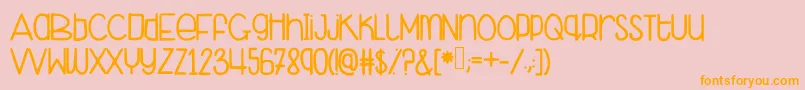 Abegprettylindacute Font – Orange Fonts on Pink Background