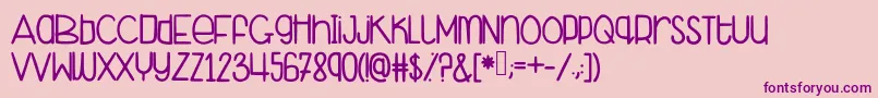 Abegprettylindacute Font – Purple Fonts on Pink Background