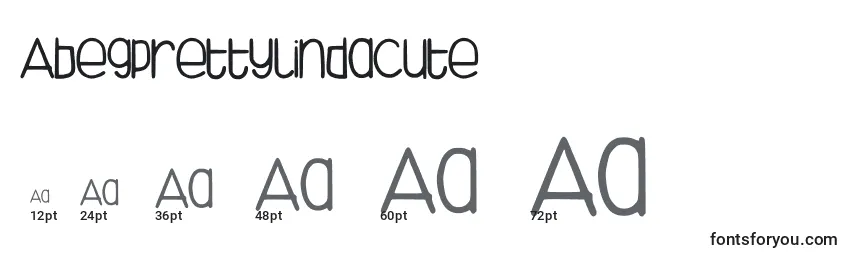 Размеры шрифта Abegprettylindacute