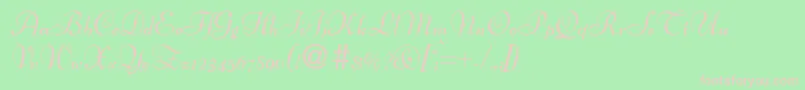 BertscriptdbBold Font – Pink Fonts on Green Background