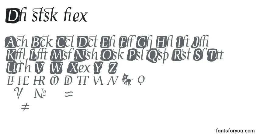 A fonte Devroyex – alfabeto, números, caracteres especiais