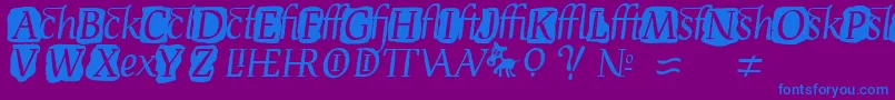 Devroyex Font – Blue Fonts on Purple Background