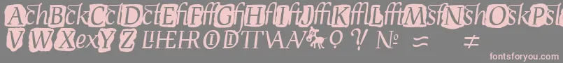 Weitere Informationen zur Devroyex-Schriftart Devroyex-Schriftart – Rosa Schriften auf grauem Hintergrund