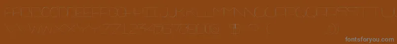 フォントThin Franq – 茶色の背景に灰色の文字