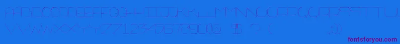 Thin Franq-Schriftart – Violette Schriften auf blauem Hintergrund