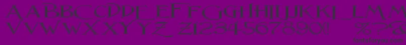 Czcionka LightfootF – czarne czcionki na fioletowym tle