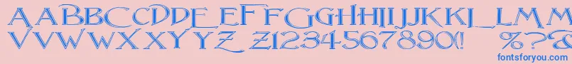 LightfootF Font – Blue Fonts on Pink Background