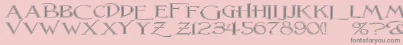 LightfootF Font – Gray Fonts on Pink Background