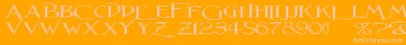 LightfootF Font – Pink Fonts on Orange Background