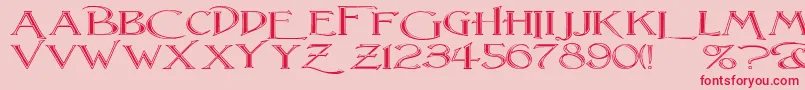 LightfootF Font – Red Fonts on Pink Background