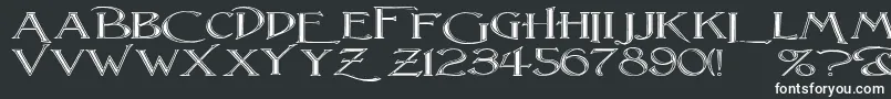 LightfootF-fontti – valkoiset fontit mustalla taustalla