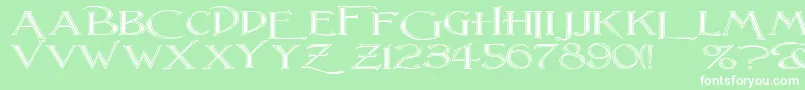 LightfootF Font – White Fonts on Green Background