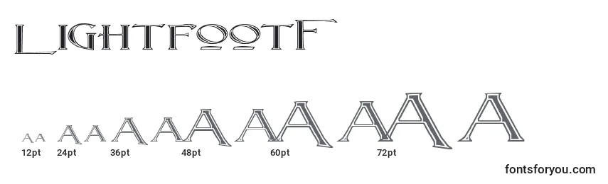 Размеры шрифта LightfootF