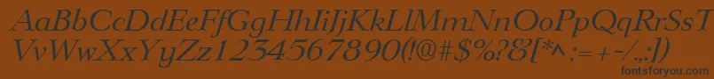 fuente LingwoodItalic – Fuentes Negras Sobre Fondo Marrón