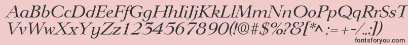 LingwoodItalic Font – Black Fonts on Pink Background