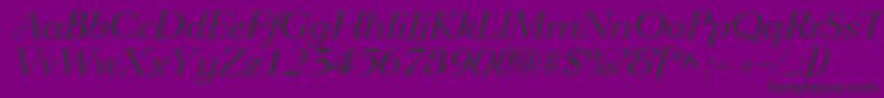 LingwoodItalic Font – Black Fonts on Purple Background