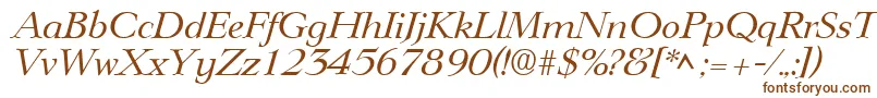 Czcionka LingwoodItalic – brązowe czcionki