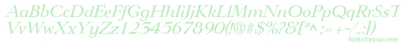 LingwoodItalic Font – Green Fonts on White Background