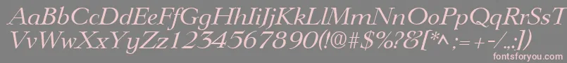 fuente LingwoodItalic – Fuentes Rosadas Sobre Fondo Gris