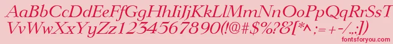Шрифт LingwoodItalic – красные шрифты на розовом фоне